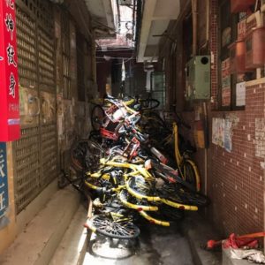 Daxue-Conseil-Vandalisme Vélos partagés Chine